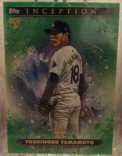 Yoshinobu Yamamoto 2024 Topps Inception #44 Green Rookie RC
