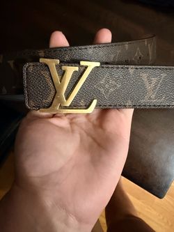 Louis Vuitton Monogram Belt Gold LV Buckle