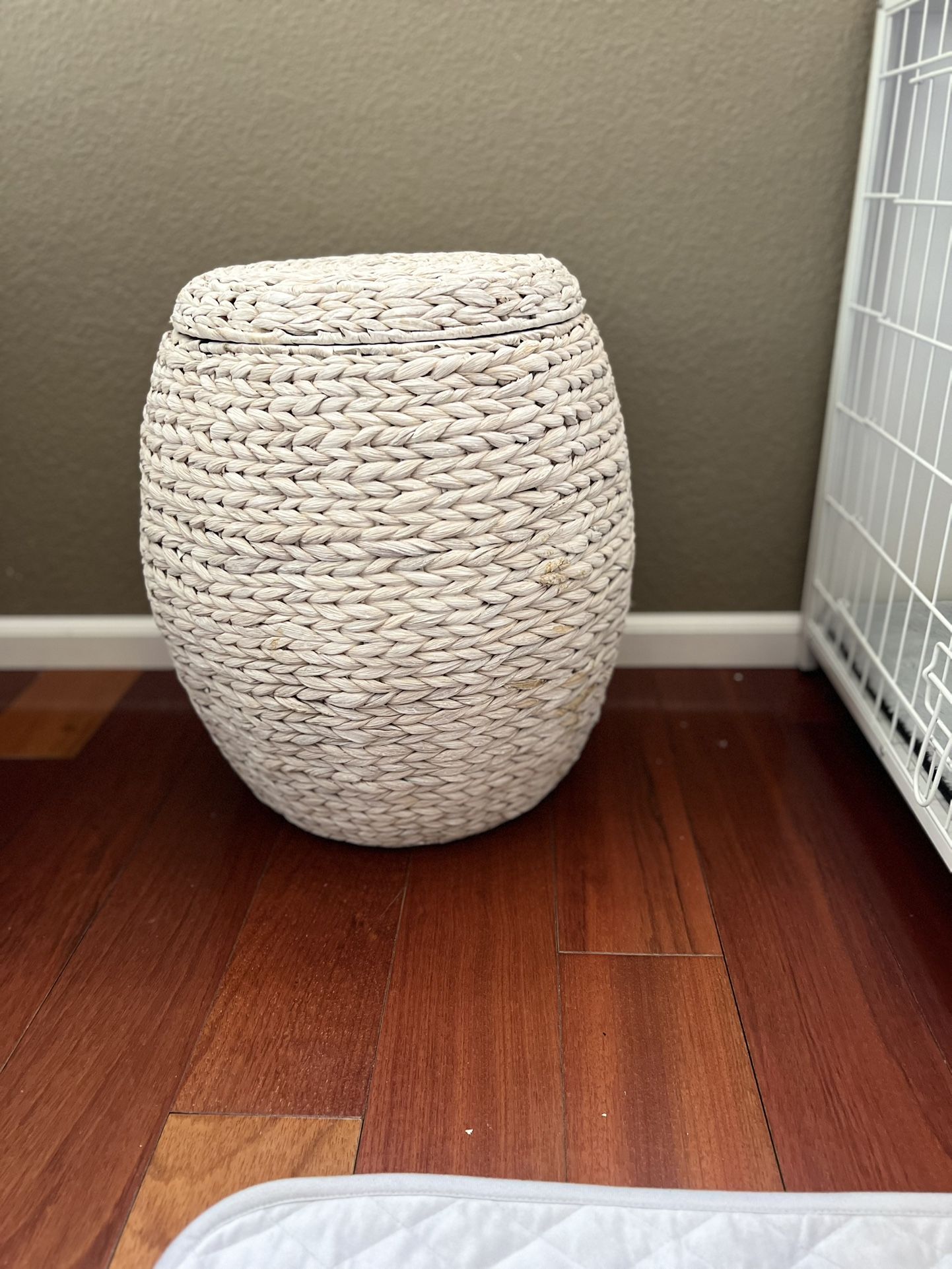 Wicker, Laundry Basket, Or Decorative Item