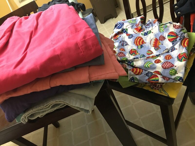 Scrub tops and bottoms