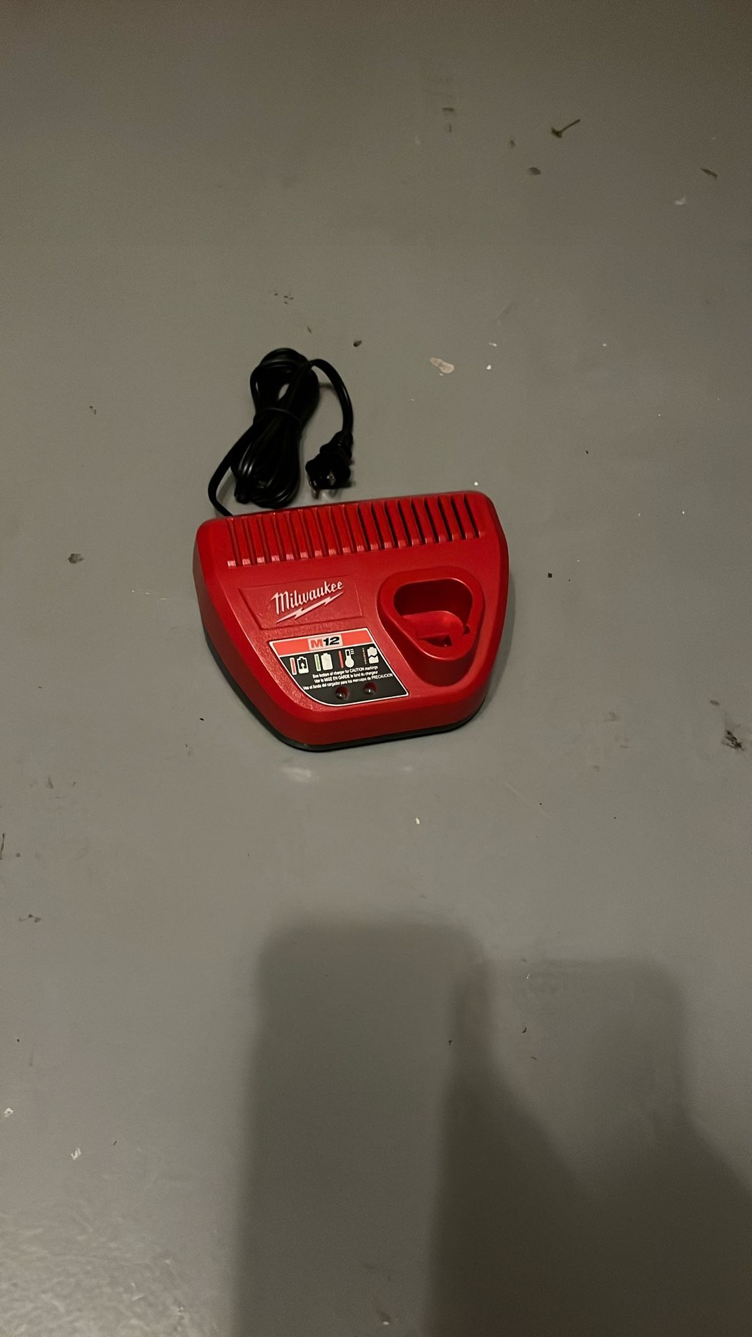 Milwaukee Genuine OEM 48-59-2401 M12 Lithium Ion 12 Volt Battery Charger w/LED Indicating, Red