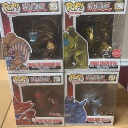 Yugioh Funko Pop! Egyptian Gods - Obelisk, Slifer, Winged Dragon of Ra, Exodia 