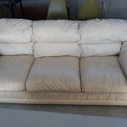 Leather Couch white