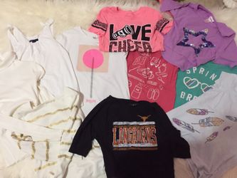 10 Girl shirts size 6/7 and 8 gap and justice