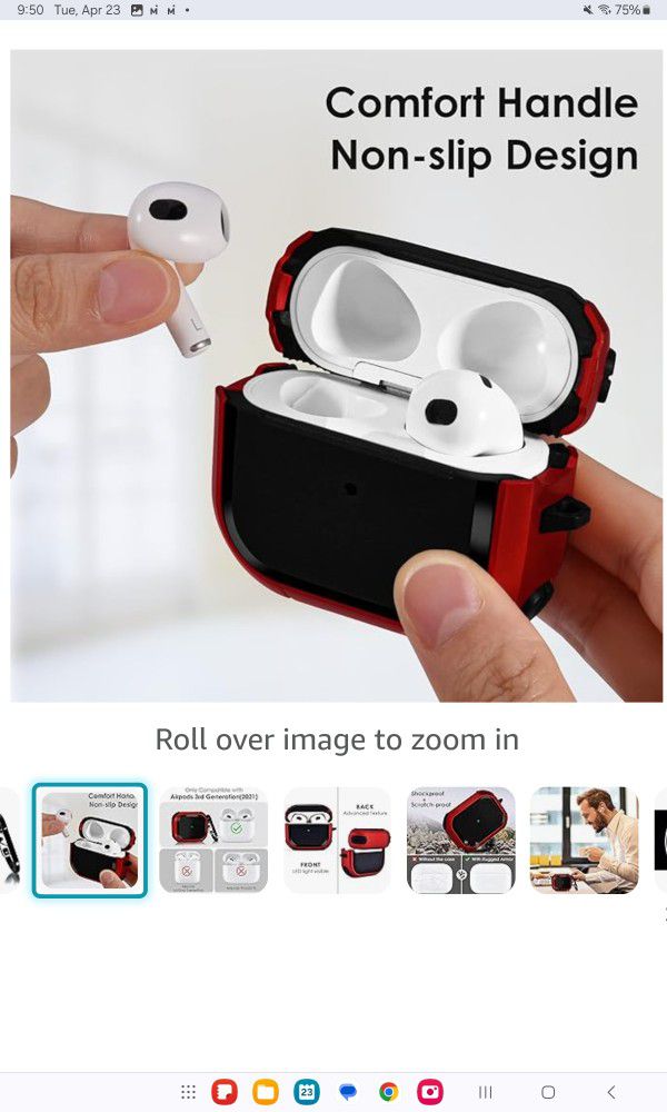 Black And Red Case For Airpods 3 Generation (12)