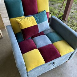 Multi Color Convertible Couch Chair