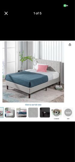 Full size bed frame and mattress