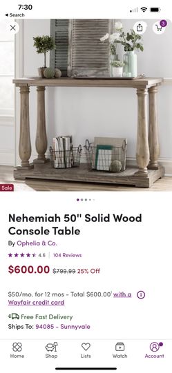 Solid Wood Console (like New)