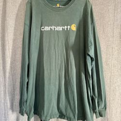 Carhartt 2XLT Long sleeve Original Fit T Shirt Distressed Gorpcore Outdoor Camp *** Has multiple holes in sleeves as shown*** 