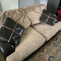 Leather And Microfiber Couches