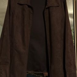 Women’s Dark Brown Suede Light Jacket