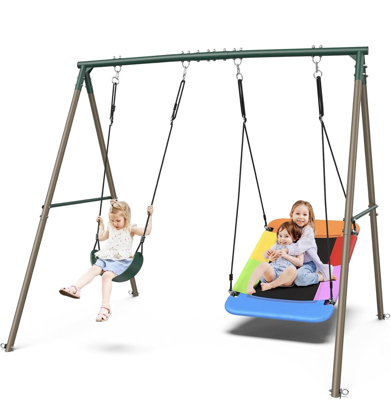 🛝 Swing Sets W/ 45" Platform Saucer Swing -UNOPENED 