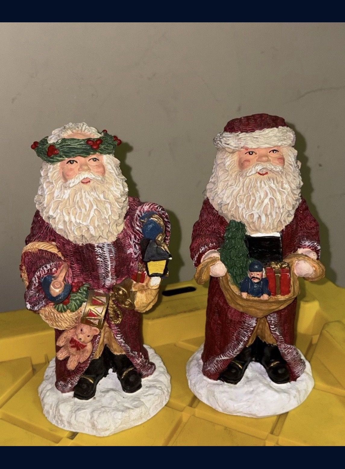 Christmas Decor Ceramic Santa Figurines