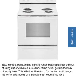 Whirlpool 30in 4elements 4.8 Cube Electric Range