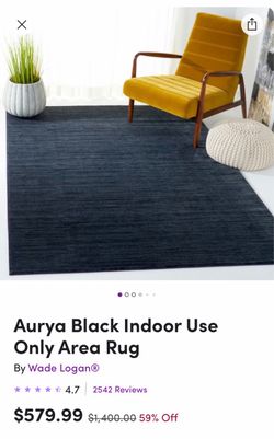 Wayfair Black Aurya Rug