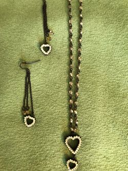 Swarovski necklace and earrings