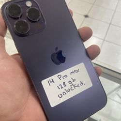 Purple 14 Pro Max Unlocked. Cash Or $60 Down W Approval 