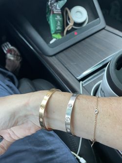 One Authentic White Gold Cartier Love Bracelet 