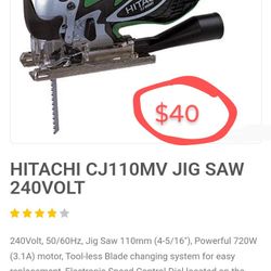 HITACHI CJ110MV JIG SAW 240VOLT