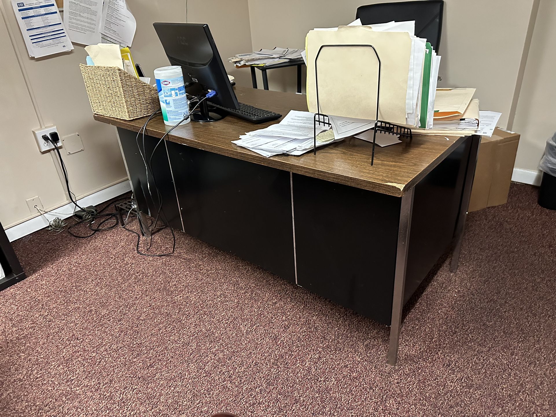Locking Metal Executive Desk
