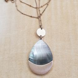Gold Plated Pendant With Abalone 