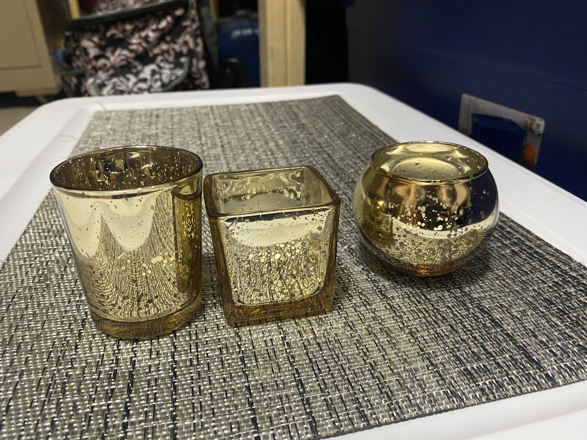 Gold Votive Candle Holders (~25)