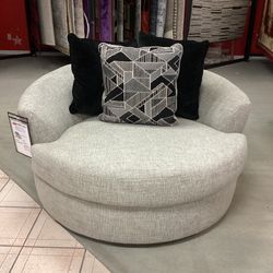 Megginson Oversized Round Swivel Chair