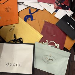 Designer Shopping Bag Lot Bundle 