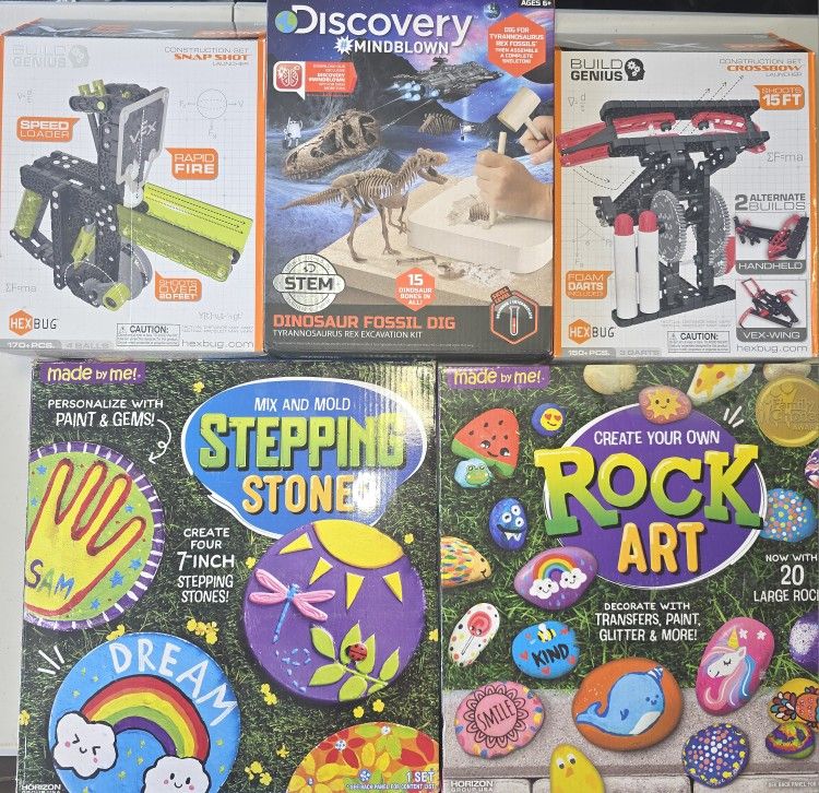 Science Toy Assortment Rock Art Hexbug Fossil