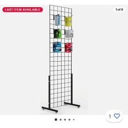 Panel Tower, 2' x 6' Grid Panel with T-Legs, Standing Wire Grid Wall with Extra Hooks