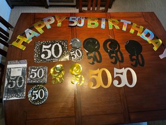 🎉 50th Birthday Party Decorations Bundle 🎉