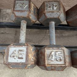 45 Lbs Dumbbells Weights 