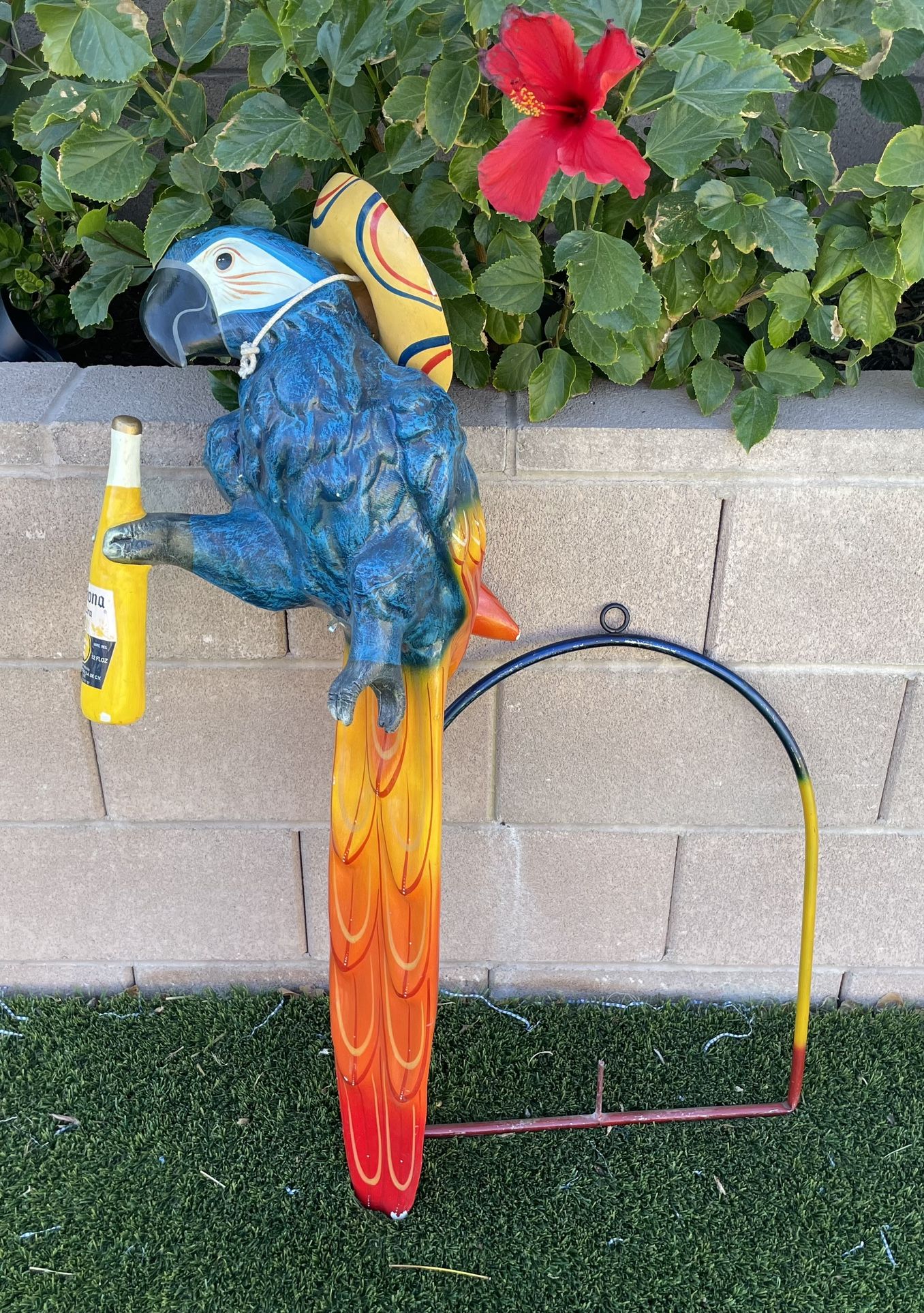 Poncho Corona 37” Hanging Corona Beer Parrot 🦜