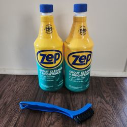Zep Grout Cleaner- 2x 1 Quart Bottles And Brush
