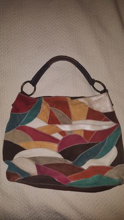 Lucky suede patchwork bag purse