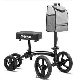 LOOKFLY COSYWILL Steerable Knee Scooter,Economy Knee Walker,Black