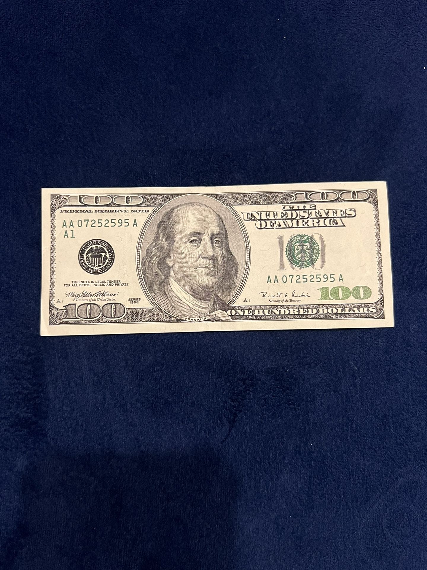 1996 ($100 bill) excellent Condition