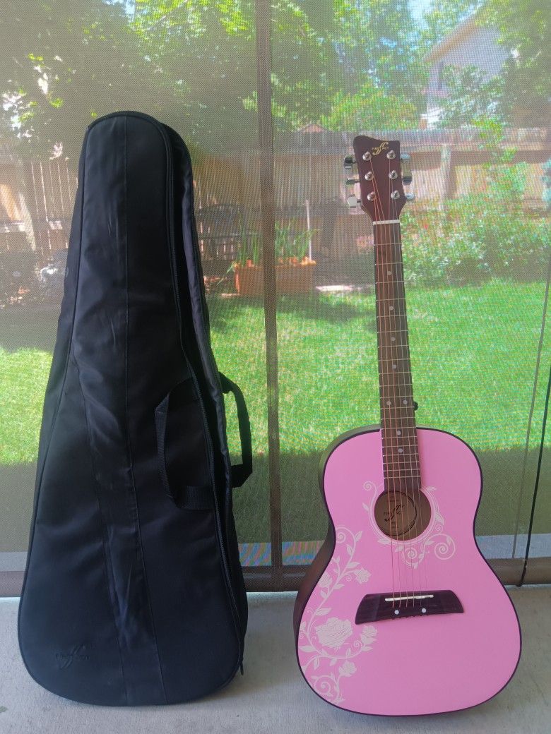 First Act Guitar MG318 Acoustic 36" long 13" across 3.5" thick w Case