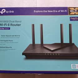 TP-Link AX1800 WiFi 6 Router Archer AX21– Dual Band Wireless Internet, Gigabit, Easy Mesh, Works with Alexa