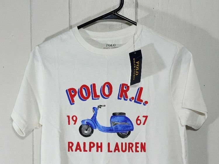 Polo ralph lauren Scooter tee short sleeve t-shirt grade school kids boys M 10-12