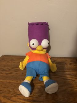 Bart Simpson Bartman purple stuffed animal plush toy action figure pillow