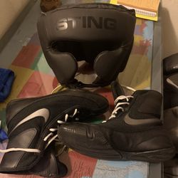 Sting headgear , nike Machomai 2s 