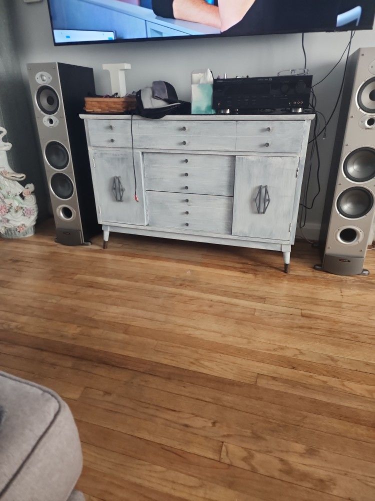 Antique TV Stand. It's Been Whitewashed. Asking $225.