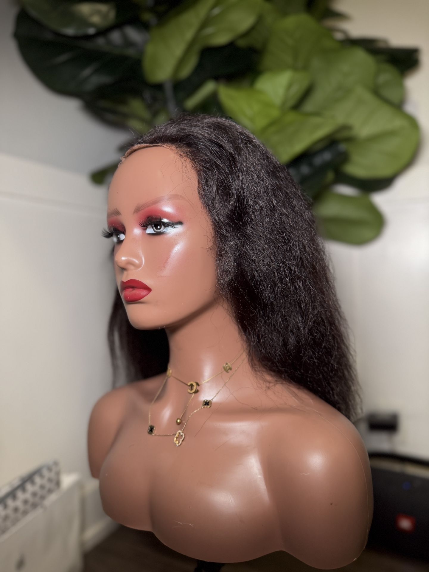 Used Kinky Human Hair Wig 