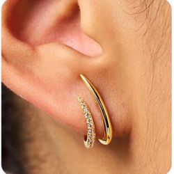 Gold Earrings for Women Trendy 14K Gold Plated Stud Earrings Dainty Minimalist Simple Hypoallergenic Earrings Jewelry Gift for Her Amazon's Choice 1K+