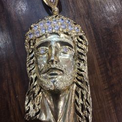 10kt Gold Jesus Charm