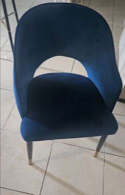 Blue accent chair