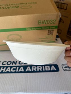 32oz bagasse paper bowl