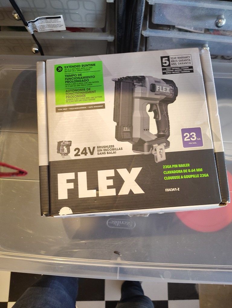 Flex 24 V 23 Ga Pin Nailer Brishless