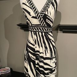 Black/white zebra print dress